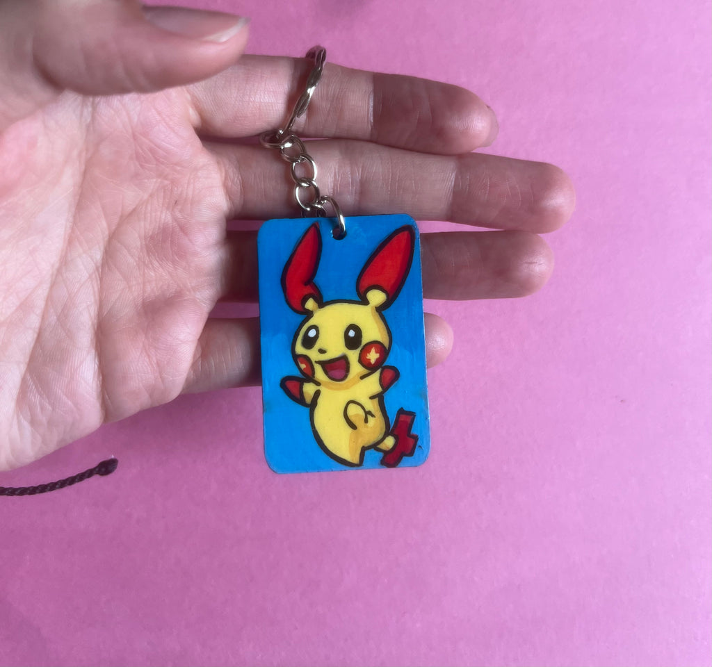 Plusle-Minun Keychain