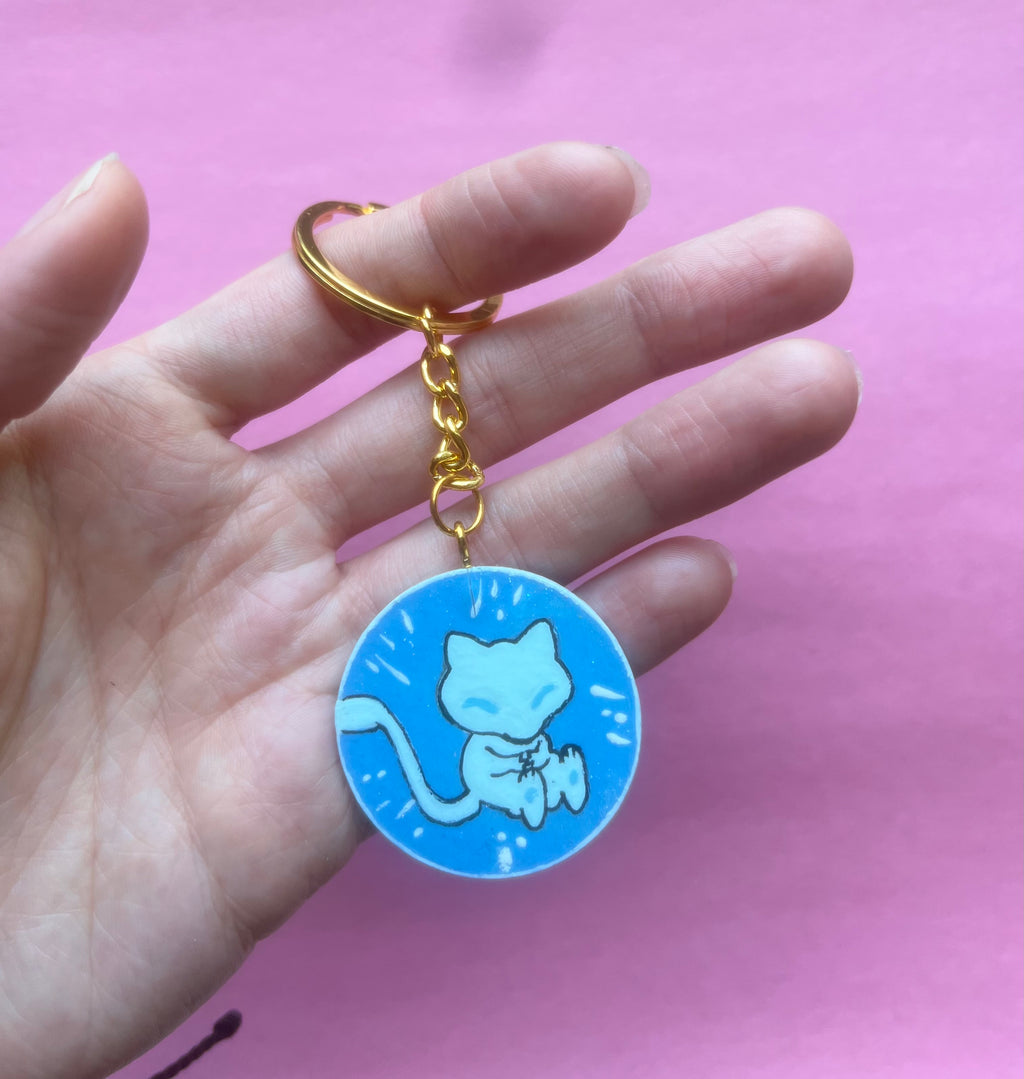 Mew in a Bubble Keychain