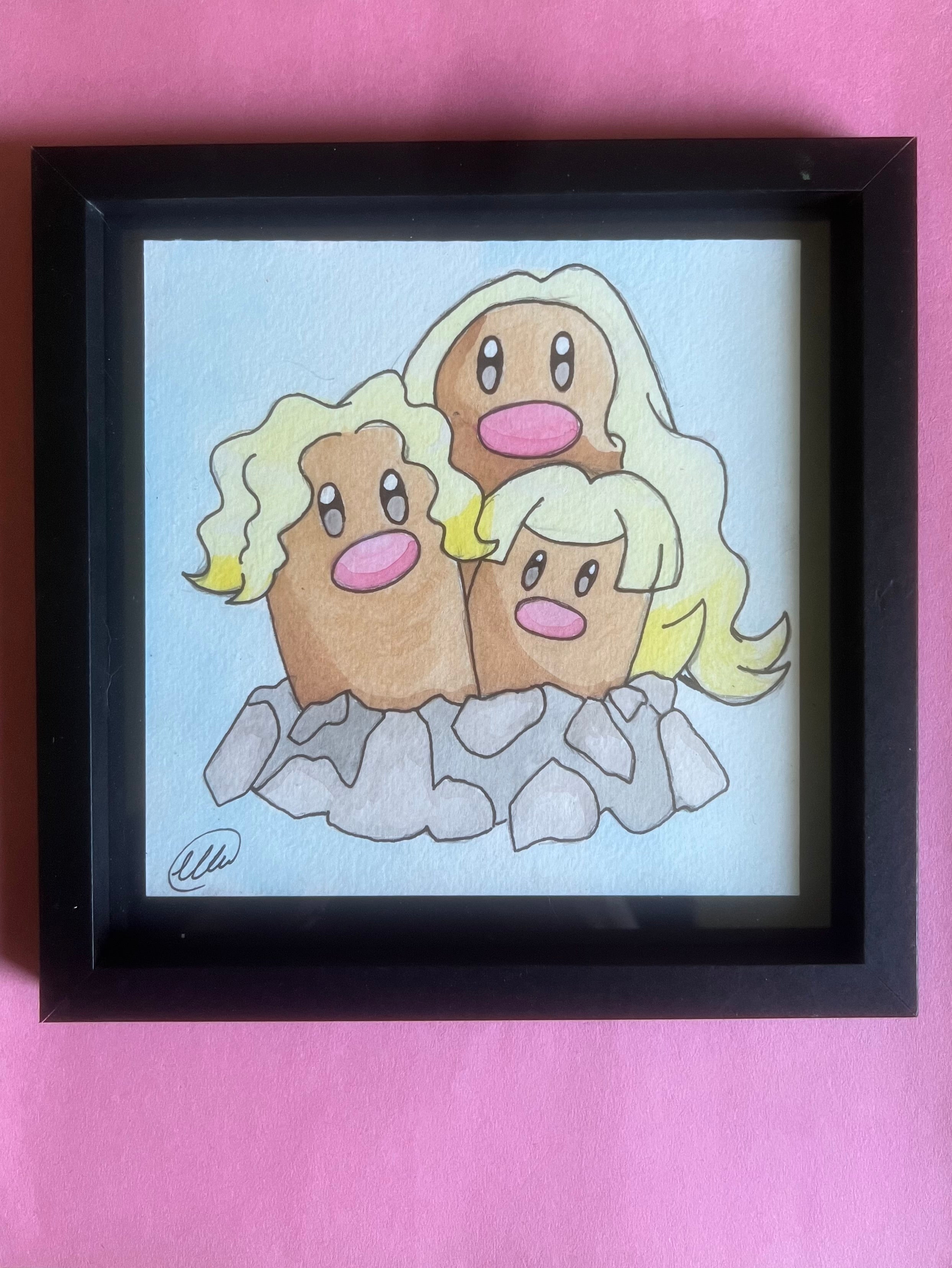 Alolan Dugtrio Watercolor