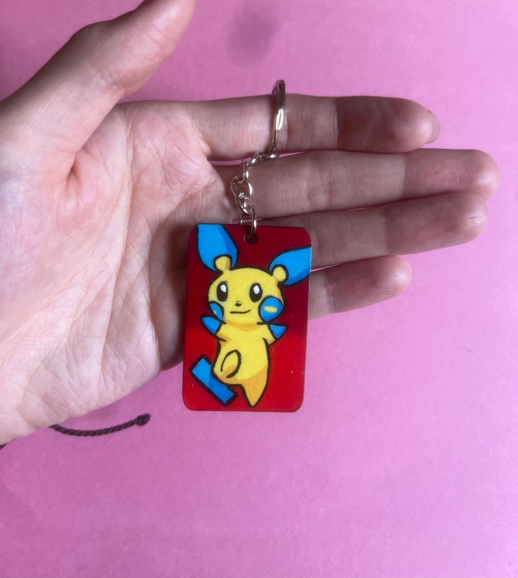 Plusle-Minun Keychain