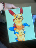 Plusle and Minun Canvas Painting