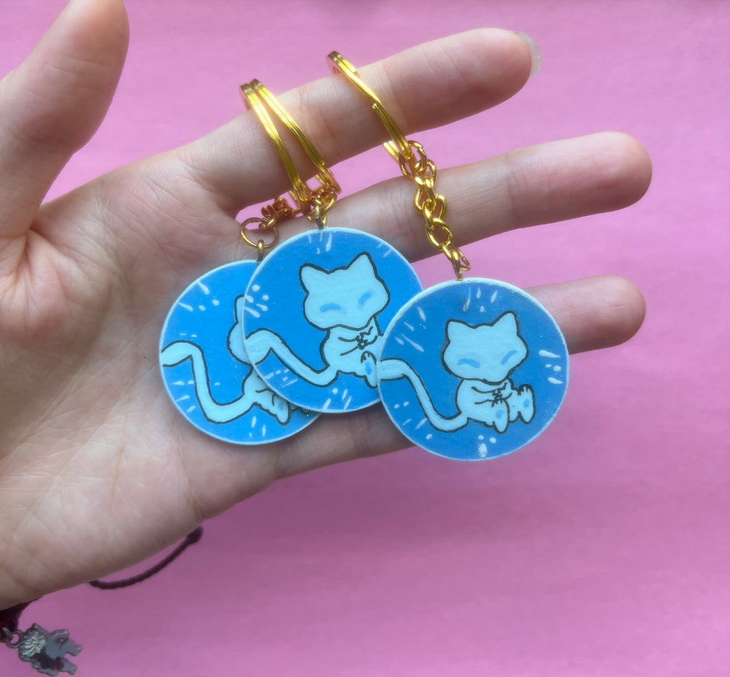 Mew in a Bubble Keychain